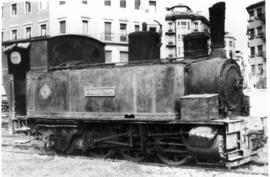 Locomotora de vapor para maniobras "Vascongada", con rodaje 031 T, en la estación de Pa...