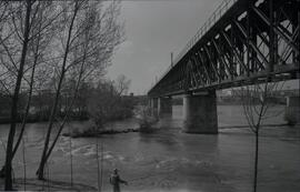 Puente metálico ferroviario sobre el río Duero en Zamora, situado en el km 226,735 de la línea de...