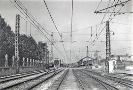 Playa de vías de la estación de Sabadell, lado Rambla de Sabadell