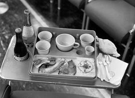 Detalle de bandeja de comida del Talgo II