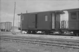 Furgón "F.S.C. F.102" en la estación de Medina de Rioseco de los Ferrocarriles Secundar...