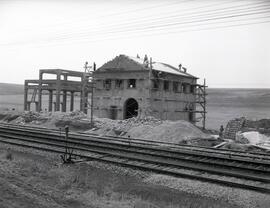 Subestación de Pedro Abad en construcción. Línea de Manzanares a Cordoba