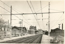Electrificación de la estación de Mongat en el trayecto de Barcelona-Mataró
