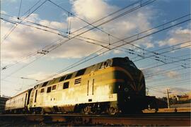 Locomotora diésel hidromecánica 340 - 008 - 2 de la serie 340 - 001 a 032 de RENFE, ex. 4008 de l...