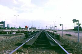 Vista general del sistema de frenado, tomada en la estación Vicálvaro - Clasificación