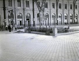 Renovación de vía y toperas en la estación de Madrid - Príncipe Pío de la línea de Madrid a Irún,...