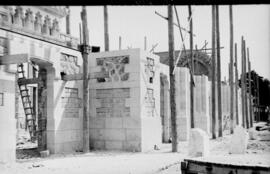 Obras de construcción de la nueva estación de Toledo, en la línea Castillejo-Toledo