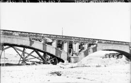 Sustitución de puentes metálicos. Línea Madrid-Badajoz. Km. 505,485. Puente Gévora (chico).