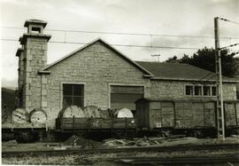 Subestación eléctrica de la estación de Villalegre (Avilés) en la línea de Villabona a San Juan d...