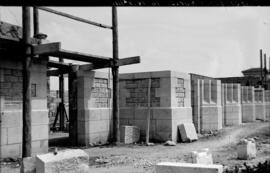 Obras de construcción de la nueva estación de Toledo. Línea Castillejo-Toledo