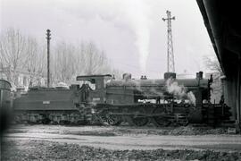 Locomotora de vapor 230 - 2071 de la serie 230 - 2066 a 2075 de RENFE (ex Oeste serie 701 a 710),...
