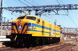 Locomotora diésel - eléctrica 316 - 002 - 5 de la serie 316 - 001 a 017 de RENFE, ex 1602, fabric...