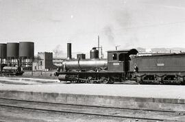 Locomotora de vapor 030-2234 en la estación de Córdoba