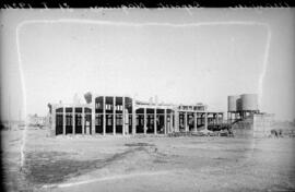 Depósito de Aranjuez en construcción en la línea Madrid-Alicante