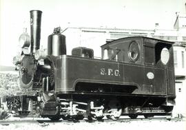 Locomotora de vapor nº 2 del Ferrocarril de San Feliú de Guíxols a Gerona, construida por Locomot...