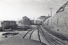 Playa de vías de la estación de Arenys, lado Caldetas