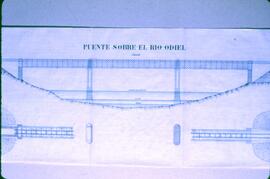 Plano de puente sobre el río Odiel