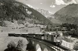 Vista del ferrocarril de cremallera de Furka-Oberalp-Bahn