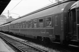 Coche cama 4777 de la Compañía Internacional Wagons Lits, formando parte de una composición de la...