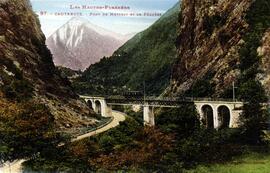 Los Altos Pirineos, Cauterets. Puente de Meyabat y Le Péguère.