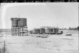 Depósito de Aranjuez en construcción en la línea Madrid-Alicante