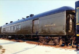 Coche de viajeros mixto, perteneciente al Illinois central, expuesto en el Monticello Railway Mus...