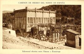 Subcentral térmica entre Alsasua a Zumárraga de la Compañía de los Caminos de Hierro del Norte de...