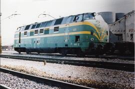 Locomotora diésel hidromecánica 340 - 011 de la serie 340 - 001 a 032 de RENFE, ex. 4011 de la se...