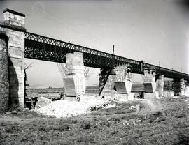 Sustitución del antiguo puente metálico de 11 tramos y 570,80 m sobre el río Guadiana, con vigas ...