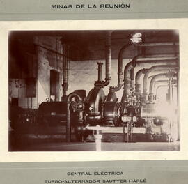 Detalle del turbo-alternador Sautter-Harlé de la central eléctrica de las Minas de La Reunión