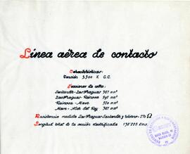 Línea aérea de contacto. Características 3.300 V c.c.