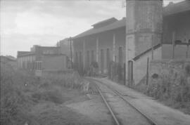 Zona de muelles de la estación de Sant Feliu de Guixols de la línea del Ferrocarril de Sant Feliu...