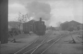 Playa de vías de la estación de Sant Feliu de Guixols de la línea del Ferrocarril de Sant Feliu d...