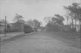 Playa de vías de la estación de Cassá de la Selva del Ferrocarril de San Feliu de Guixols a Geron...